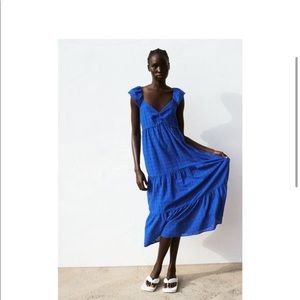 Cobalt blue eyelet dress